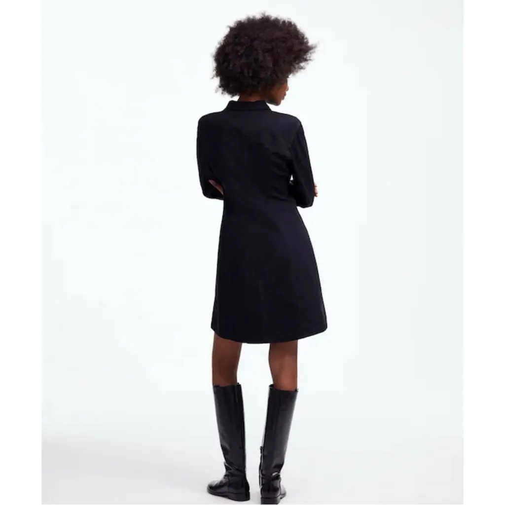 NWT Madewell Denim Seamed Mini Dress Washed Black - Image 6