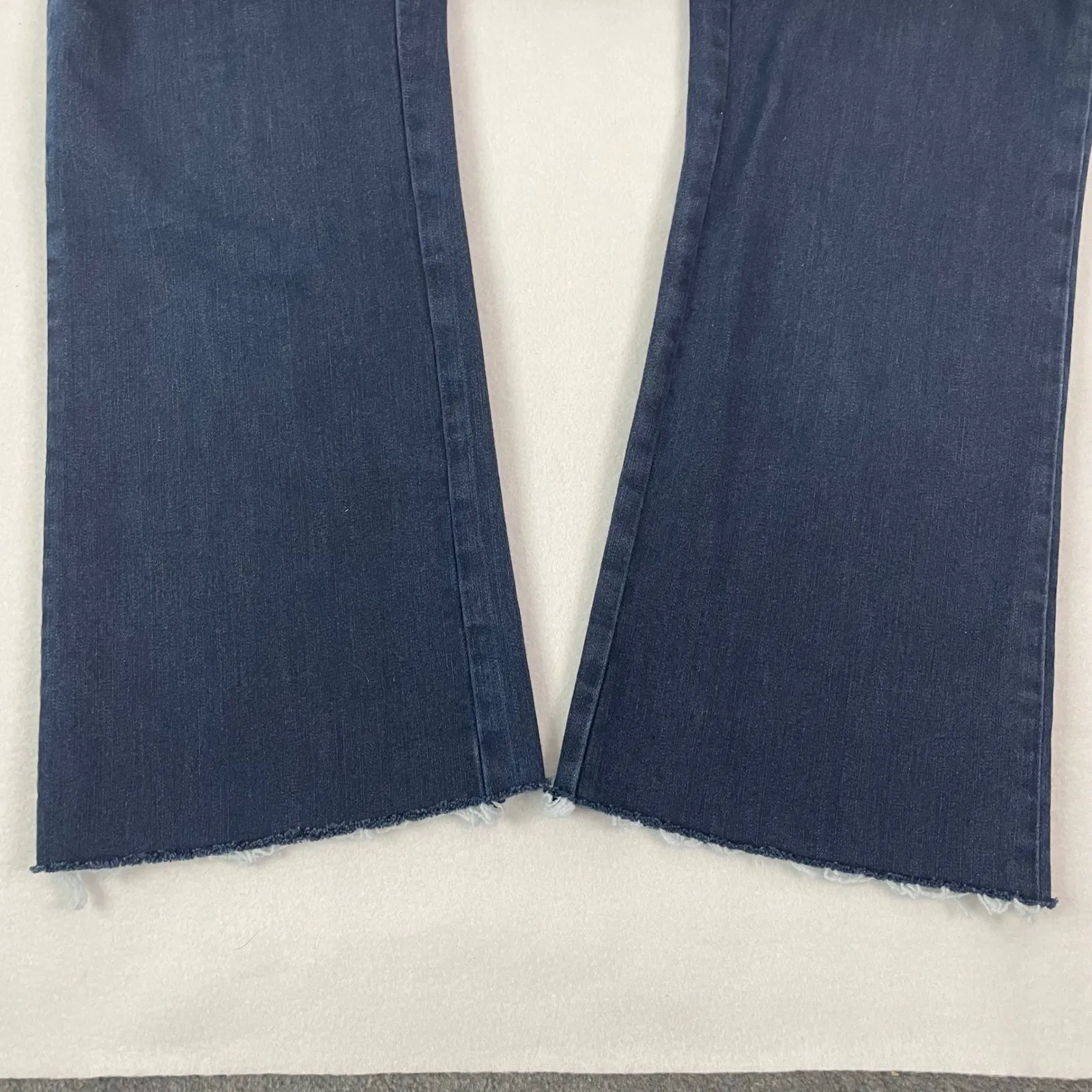 Banana Republic Curvy Boot Jeans Women's Dark Wash Denim‎ Raw Hem Size 27 EUC - Image 7