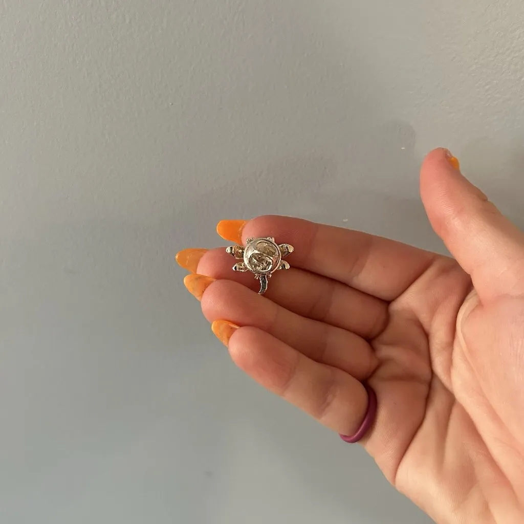 Silver Blue Red Dragonfly Pin Jewels Lapel Small Collector Jewelry Vintage - Image 4