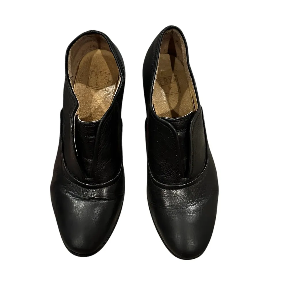 FRYE STELLA LEATHER COURTNEY BLACK ANKLE BOOTIES Women's Shoes 7 - Image 2