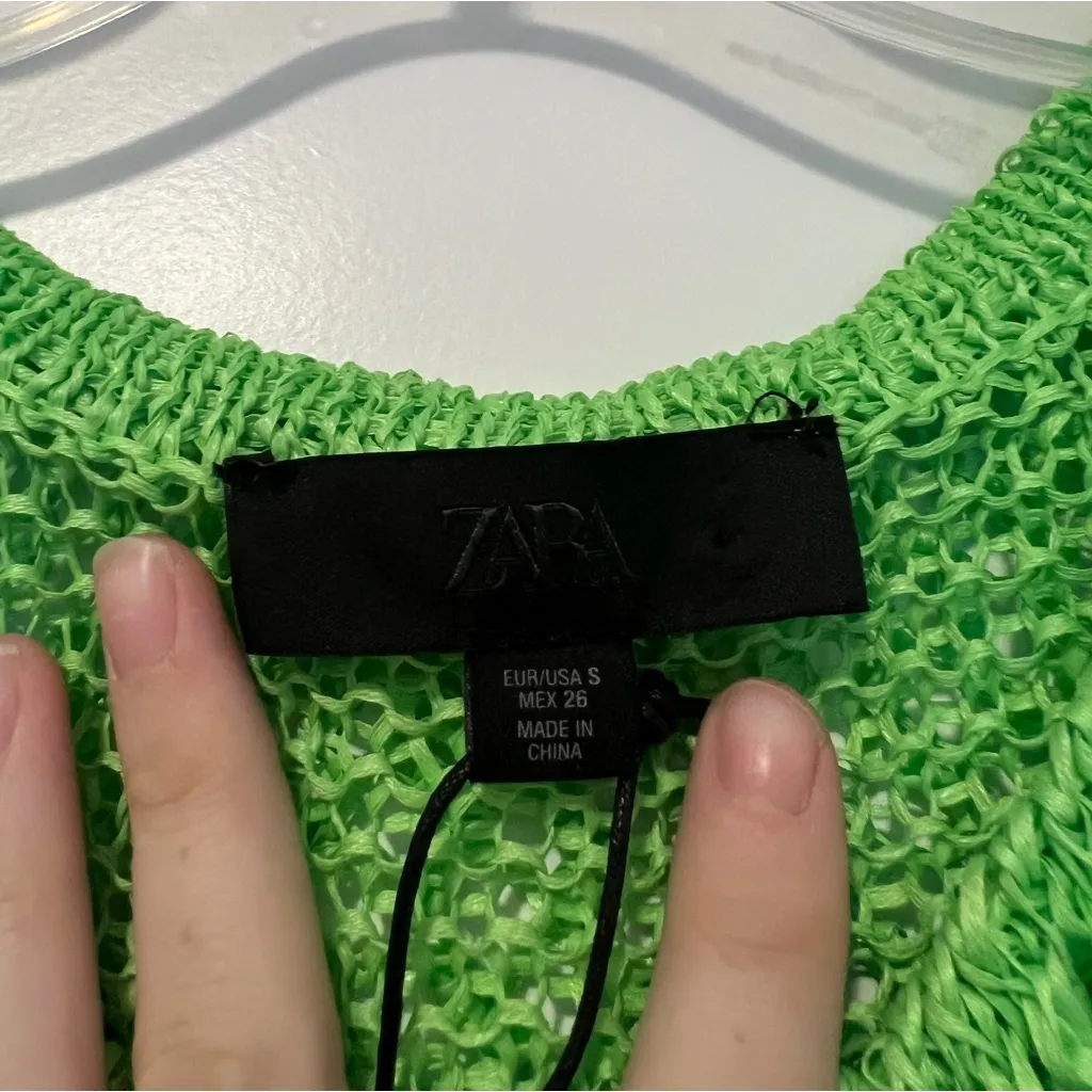 NWT Zara Crochet Button Down Top - Image 5