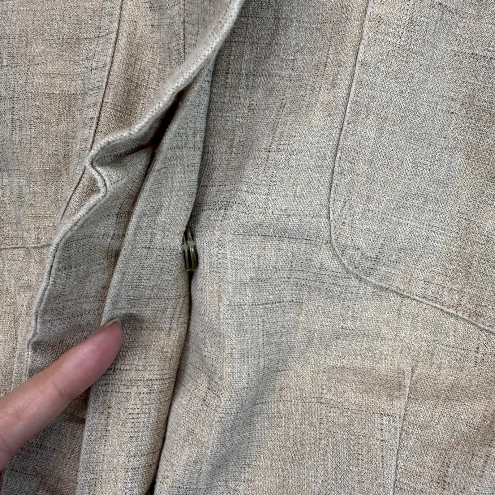 To The Max Linen Blend Suit Set Blazer Pants Career Interview Size 2 Tan - Image 7