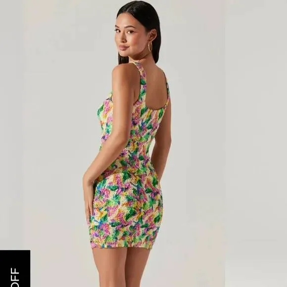 ASTR‎ Nordstrom Colorful Mini Dress Sleeveless Bodycon Summer Casual Party Club - Image 2