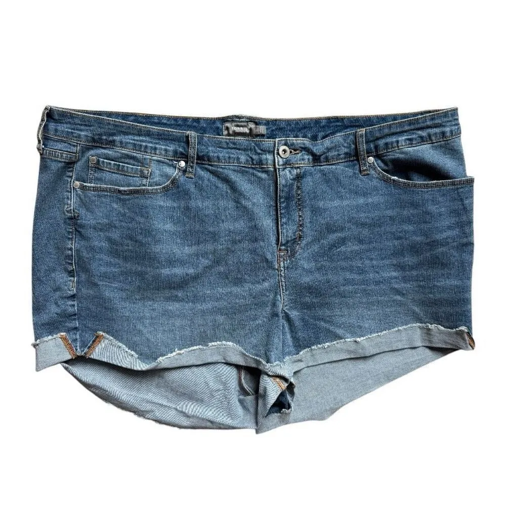 NWT Womens Torrid 3.5” Vintage Stretch Mid-Rise Split Hem Denim Jean Short - 28 - Image 3
