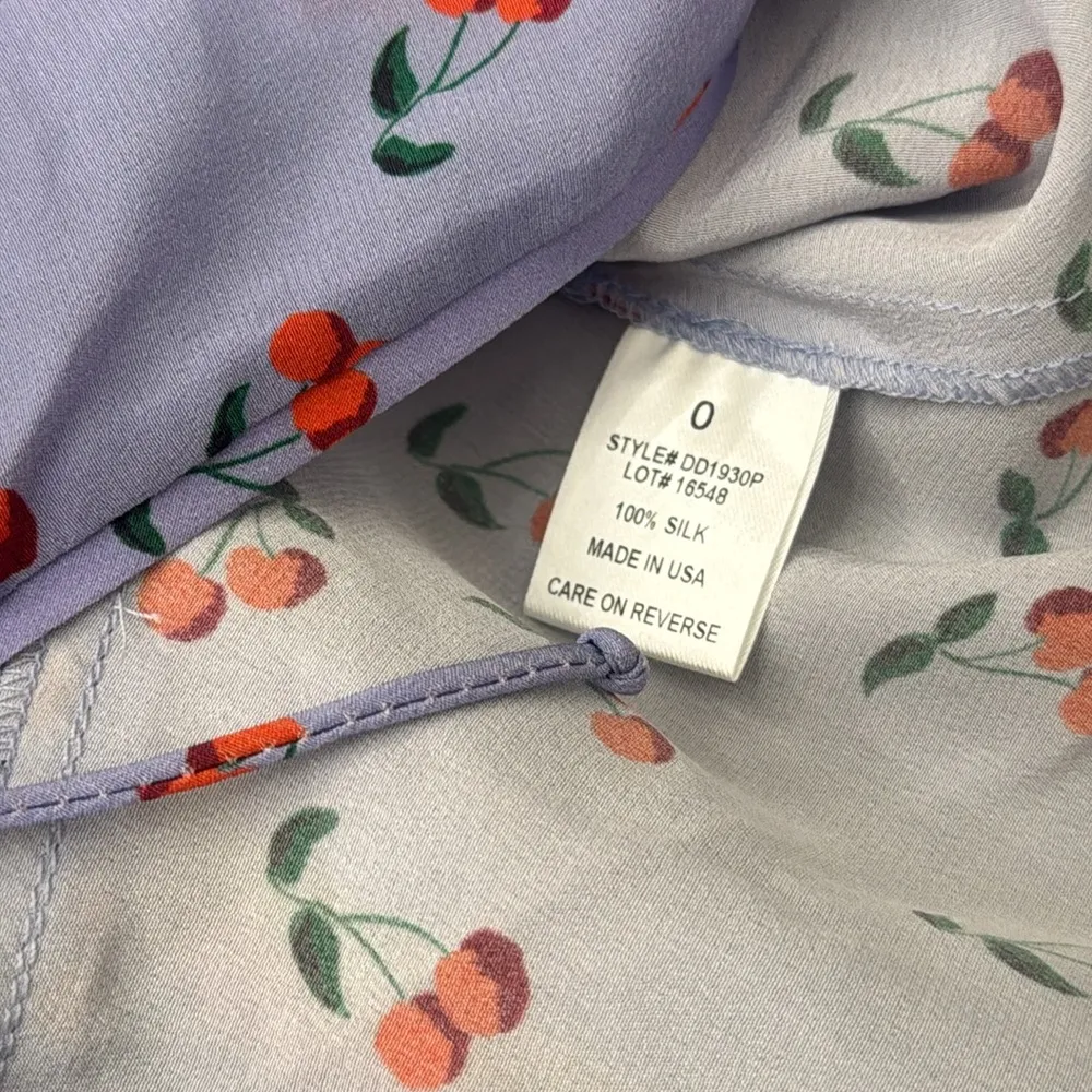 INTERMIX Blue Fitted Tie Front Long Sleeve Blouse - Image 8