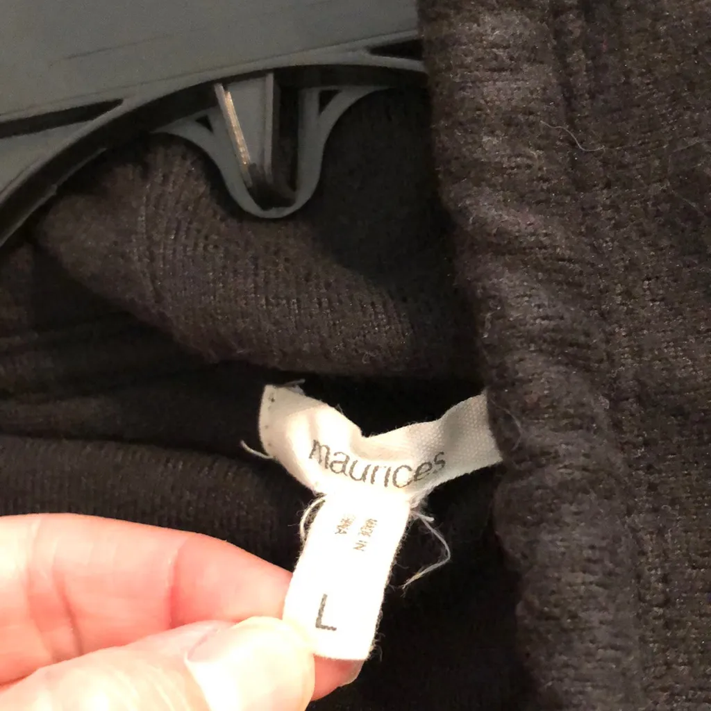 Women’s Maurices Lakeside cozy plaid Cowl neck long sleeve shirt top sweatshirt - Image 3