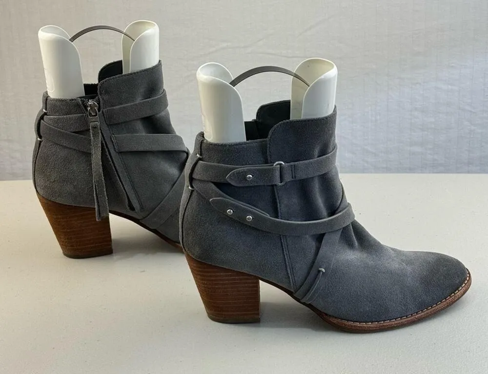 Sam Edelman Merton Western Booties Women’s Size 9.5 EUR 39.5 Suede Leather Boots - Image 5