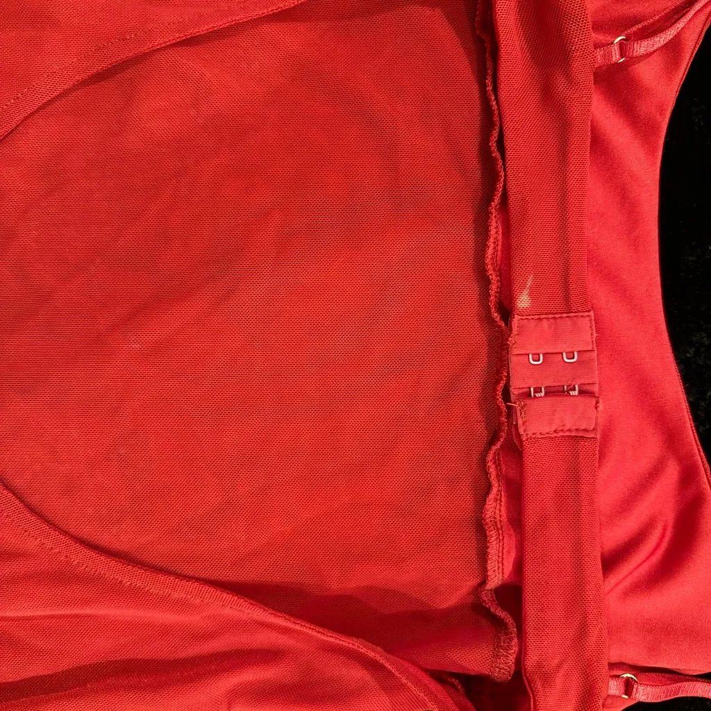 Tiger Mist Octavia Dress Vibrant Red Fabric - Image 2