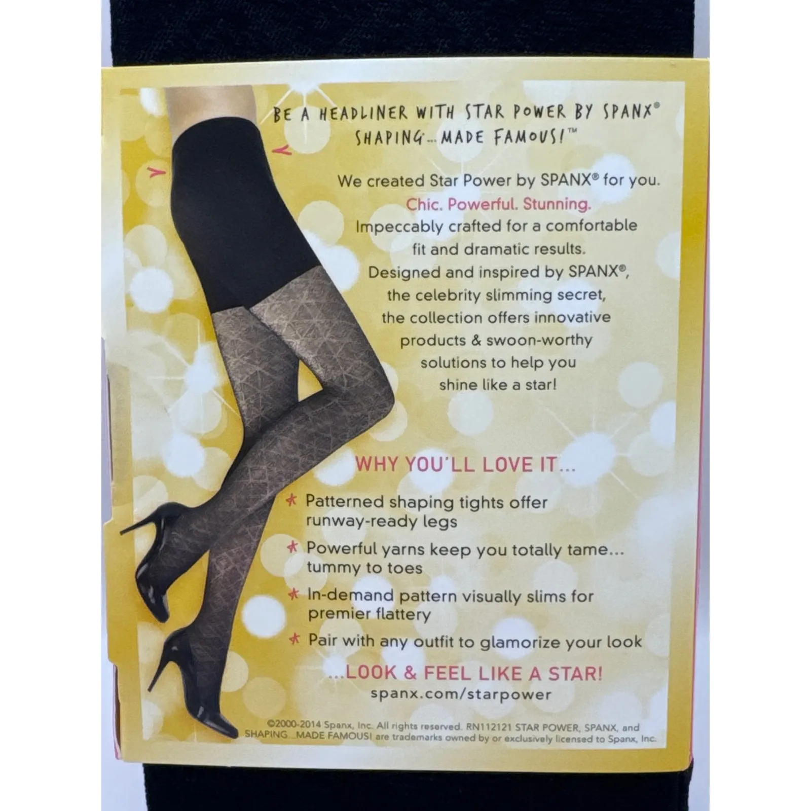 SPANX Star Power Center Stage Patterned Shaping Tights Black Size D (165-220lbs) - Image 5