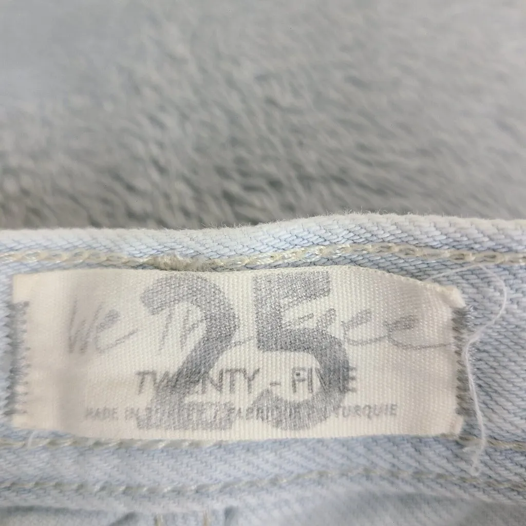 Free People Maggie Jeans Size 25* Chewed Hem‎ Distressed Straight Relaxed Ankle - Image 2