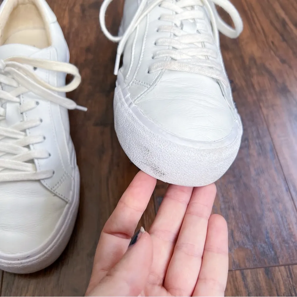 Madewell • Sidewalk Low-Top Sneakers in Leather white cream lace up - Image 8