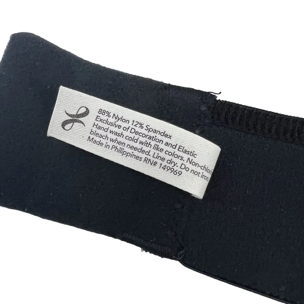 Lively Long Line Lace Bralette Deep V Neck Unpadded Small Black - Image 5