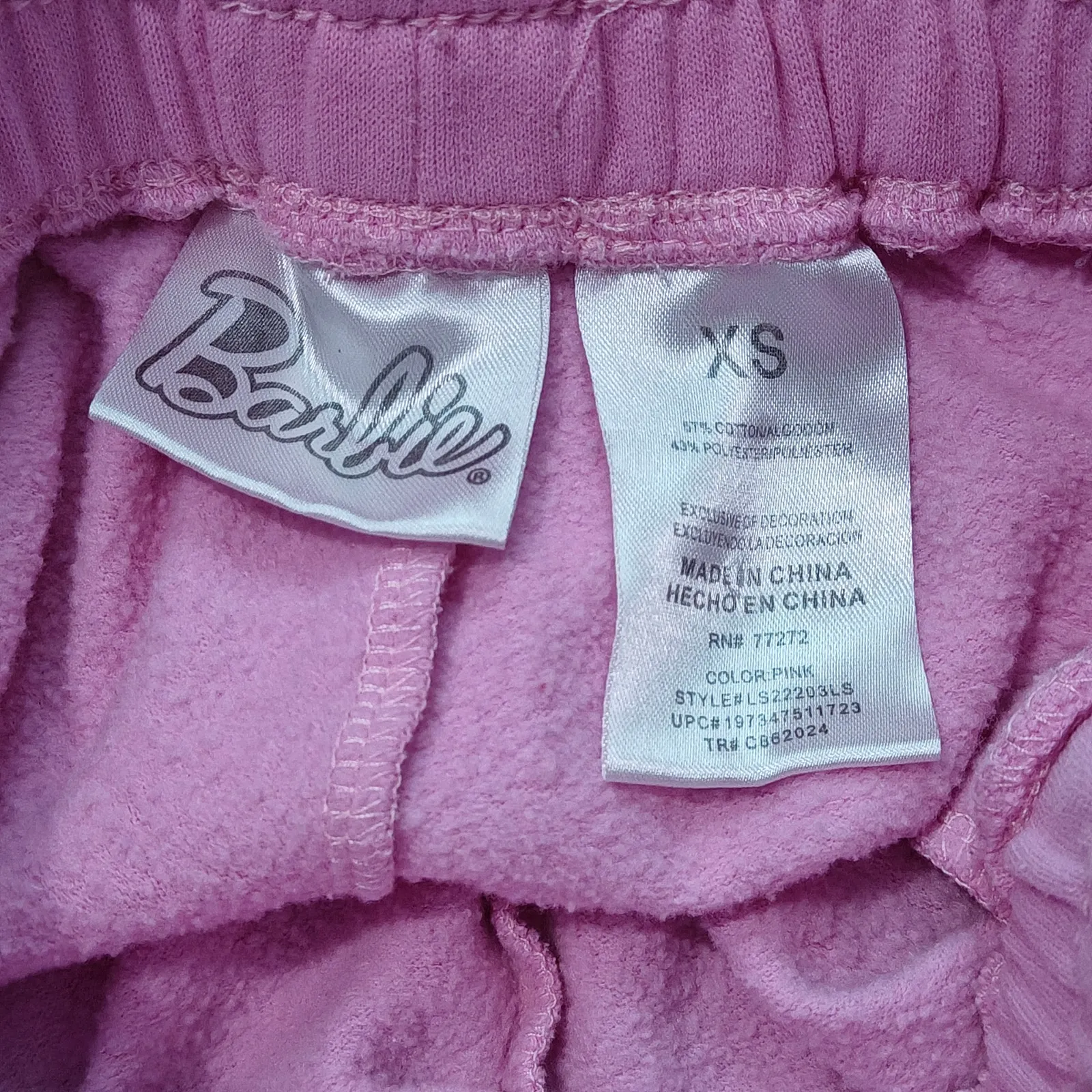 Barbie Pink Malibu Graphic Print Pull On Shorts Women Small Size XS - Image 3