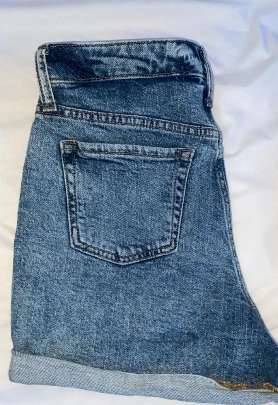 High Waisted Jean Shorts - Image 3