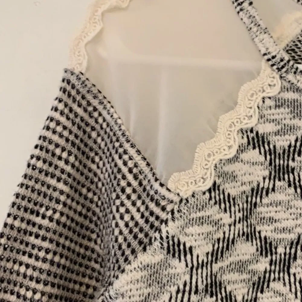 Maison Jules Knit Layered Patchwork Sweater Top Textures Anthropologie Anthro M - Image 8