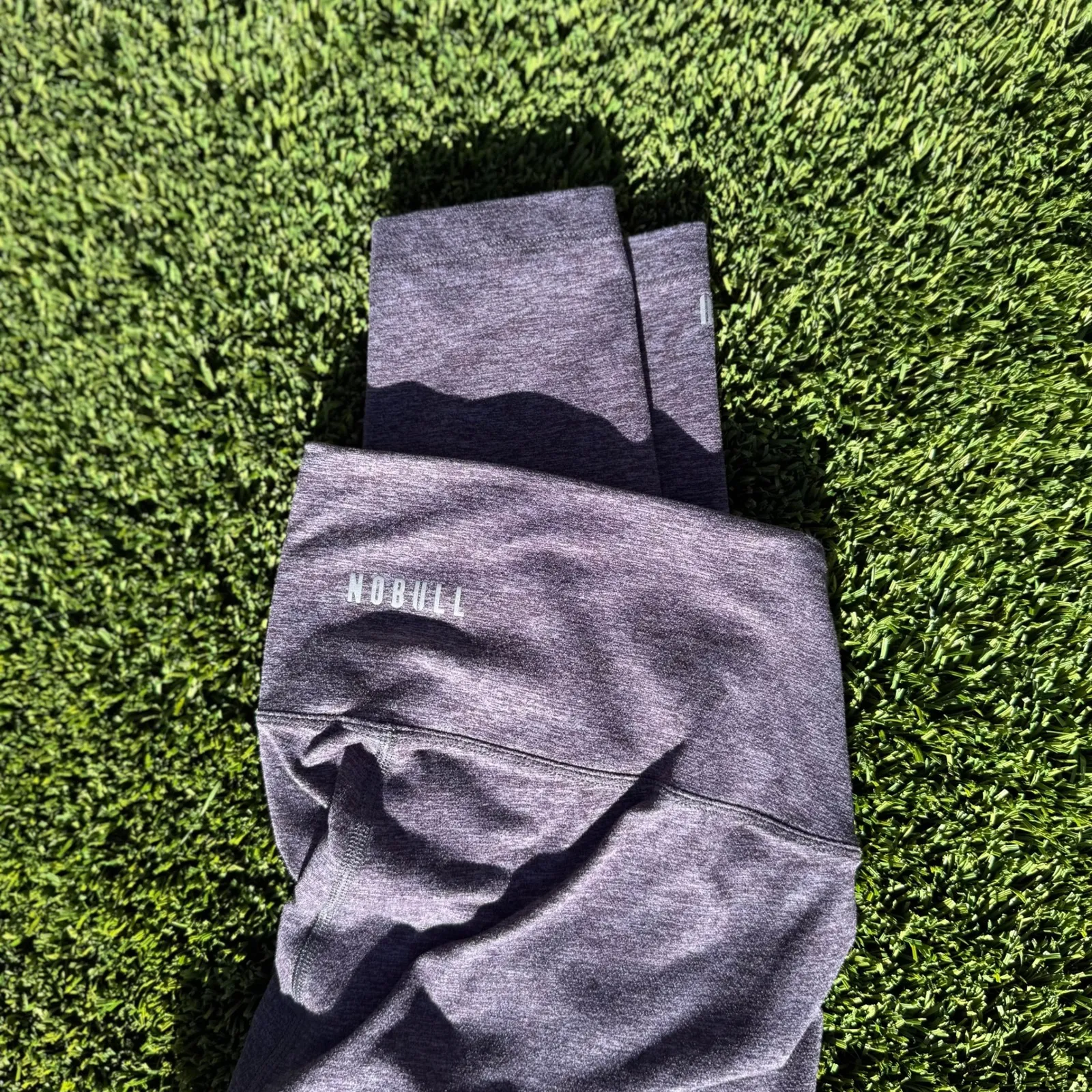 NOBULL Heather Purple Plush Leggings Womens Size Medium High Waist Activewear - Image 2