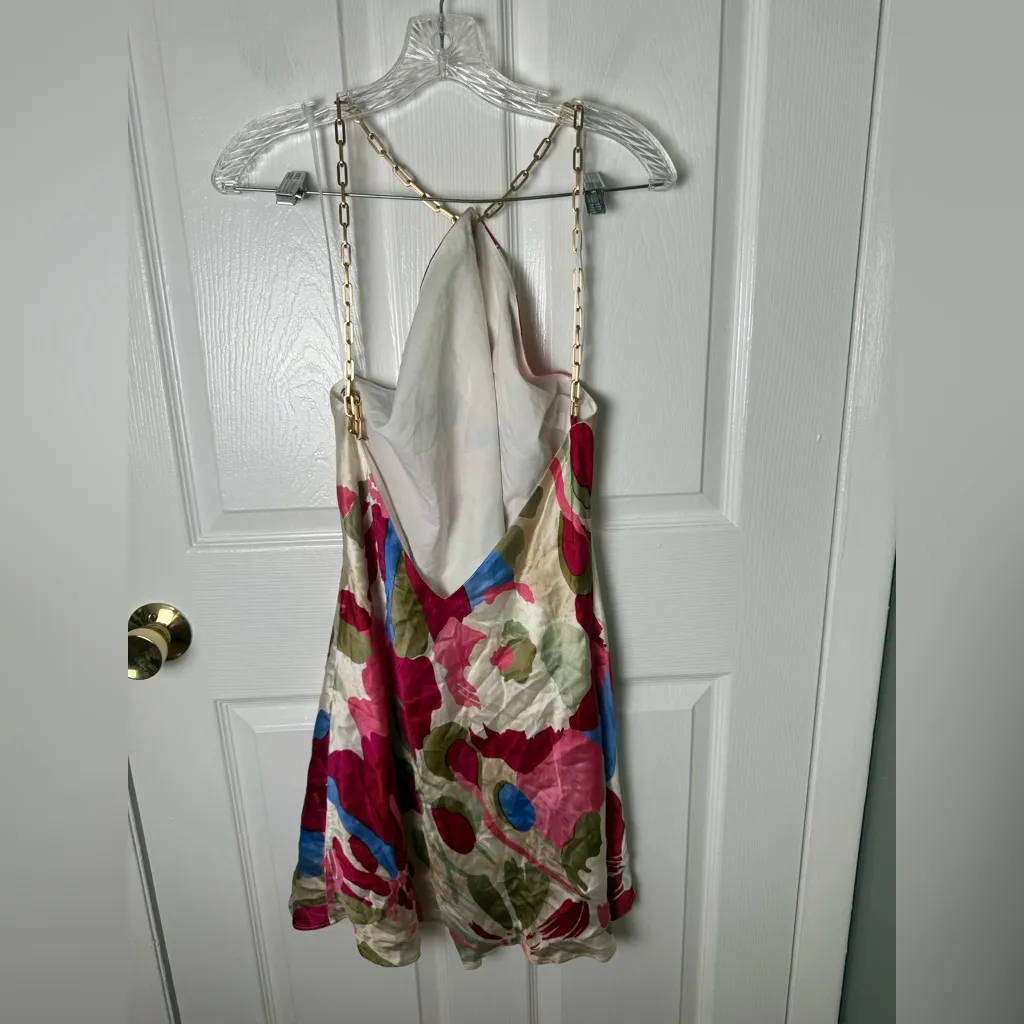 Cult Gaia Minna Silk Dress in Floral Rosette M - Image 6