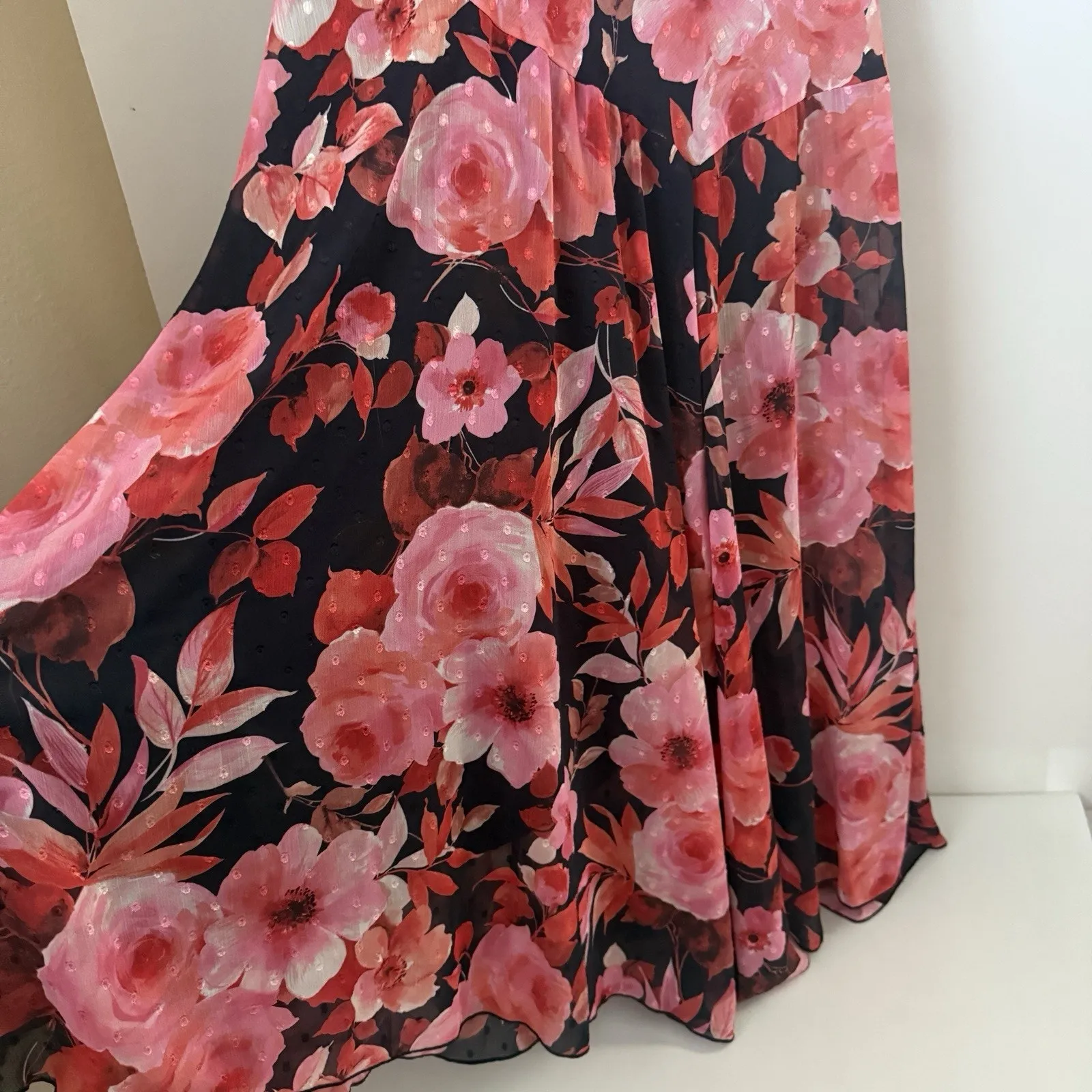 Connected Maxi Pink Black Babydoll Bloomcore Fairy Y2K Romantic Siren Dress 14 - Image 5