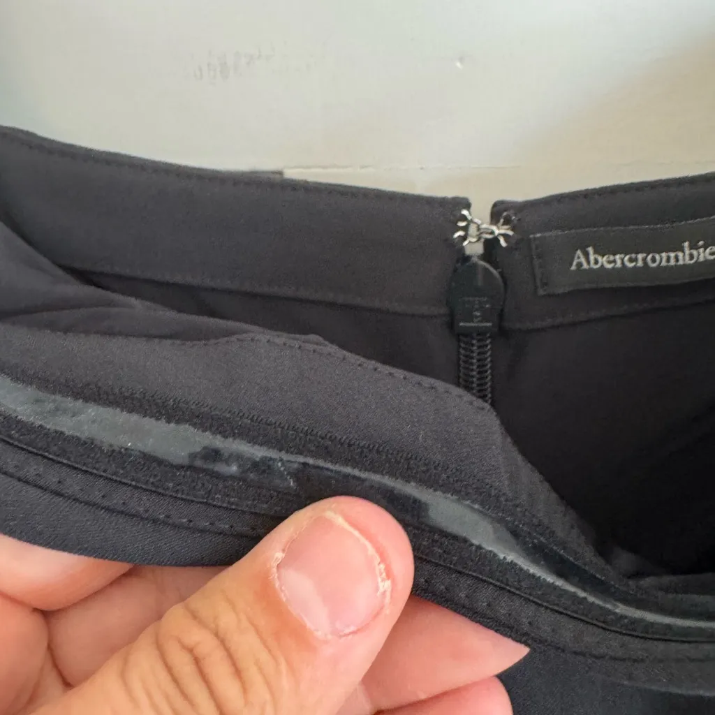 NWT Abercrombie & Fitch black short sleeve midi dress size large petite - Image 3