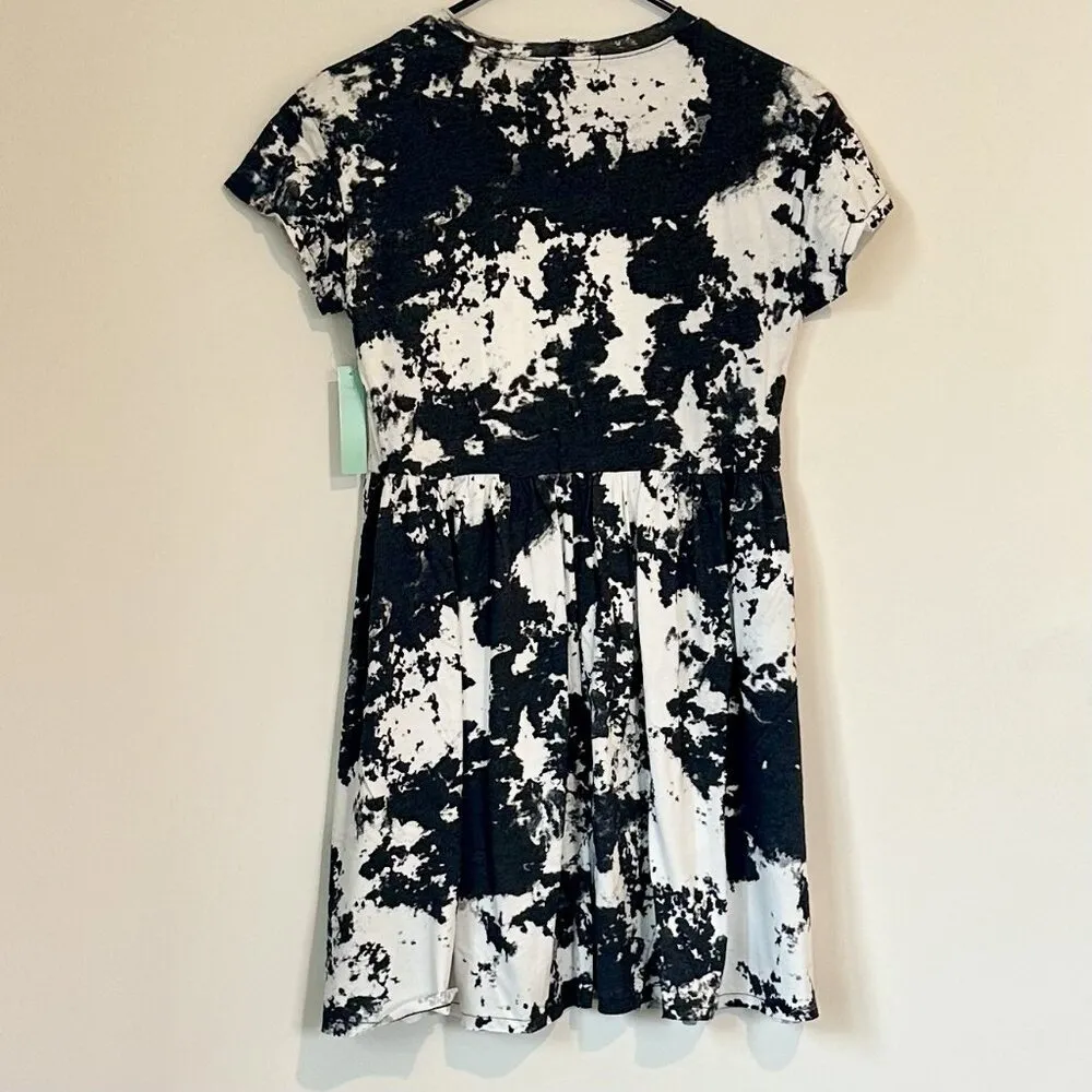NWT Abound by Nordstrom Black & White Short Sleeve Casual Shirt Dress - S - Image 7