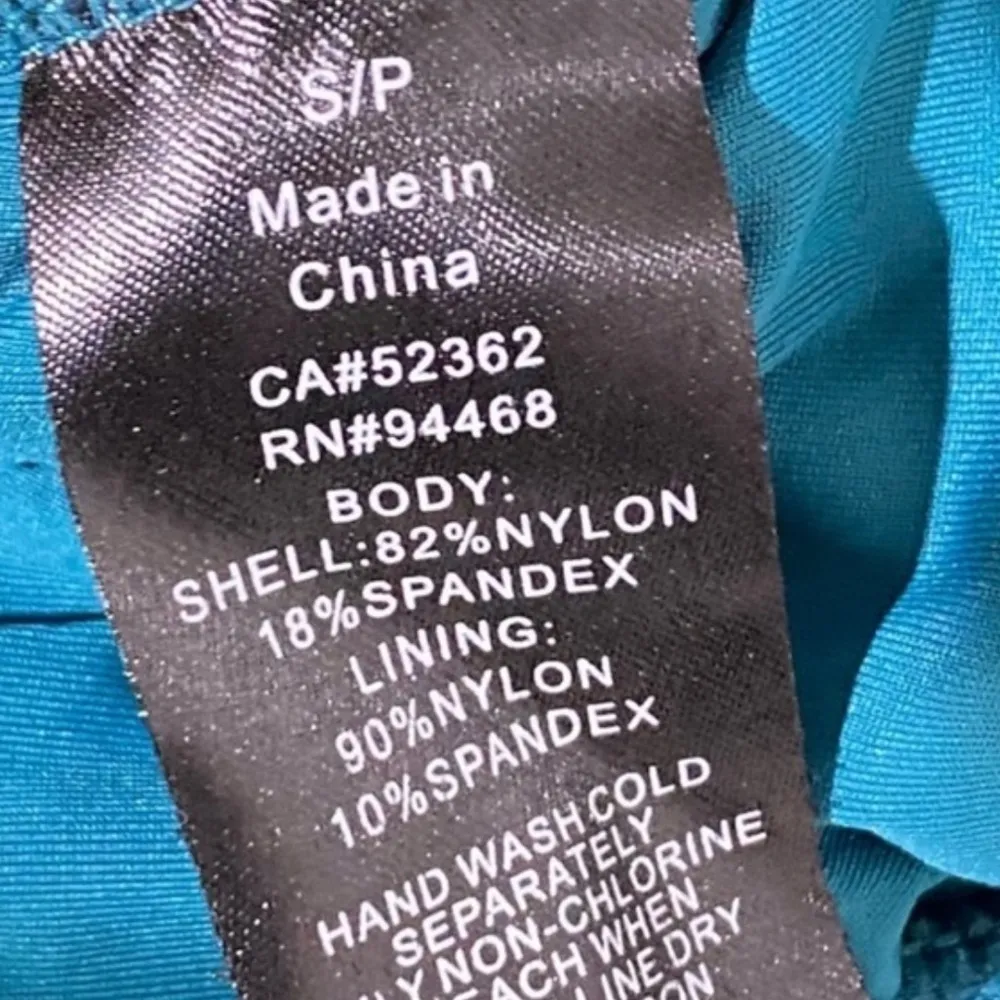 Tahari green shimmer v-neck ruffled one piece swimsuit - Image 7