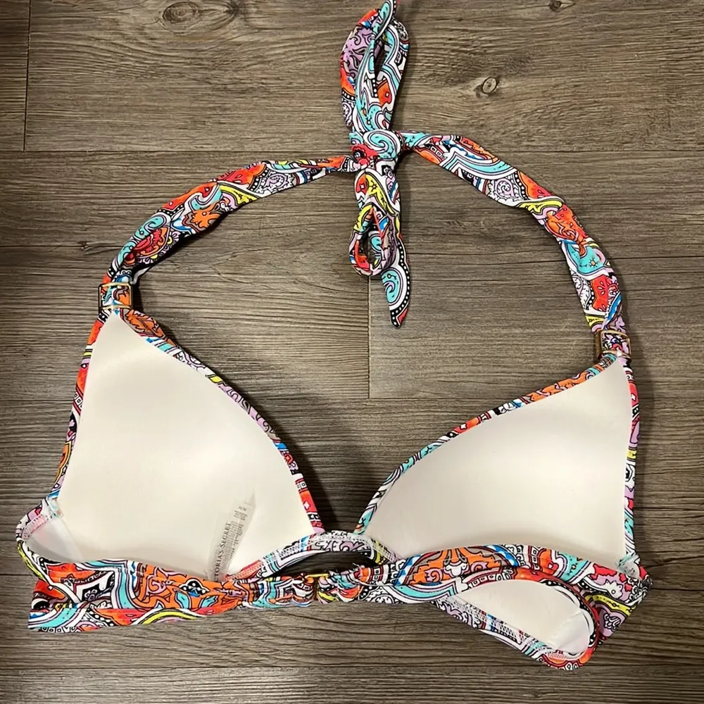 Victoria’s Secret Paisley Bikini Push-up Top Size Medium - Image 4