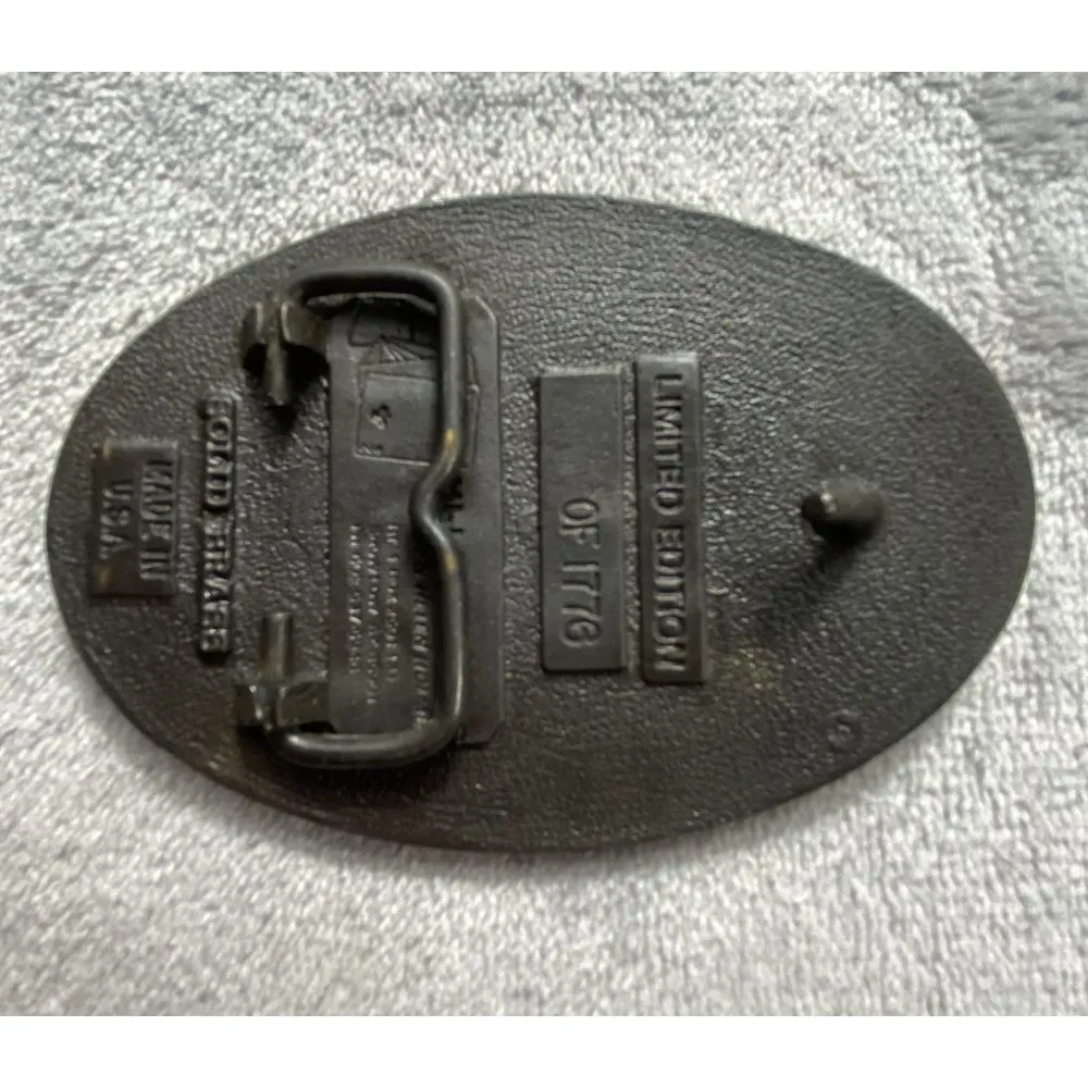 Patriotic USA Belt Buckle Statue Liberty‎ Heritage Independence 4th July Brass Brown - Image 2