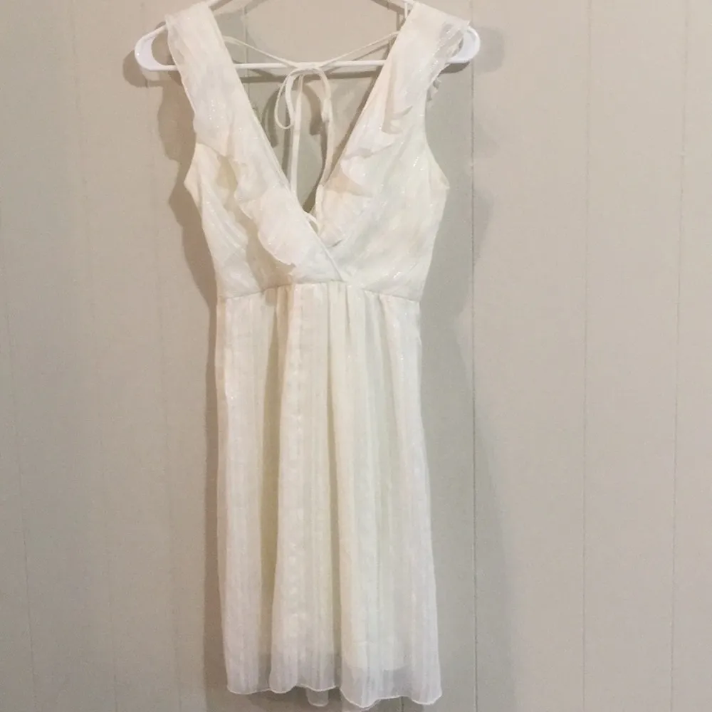 2/$15 Johnny Martin Ruffle Dress Size 3 White - Image 4