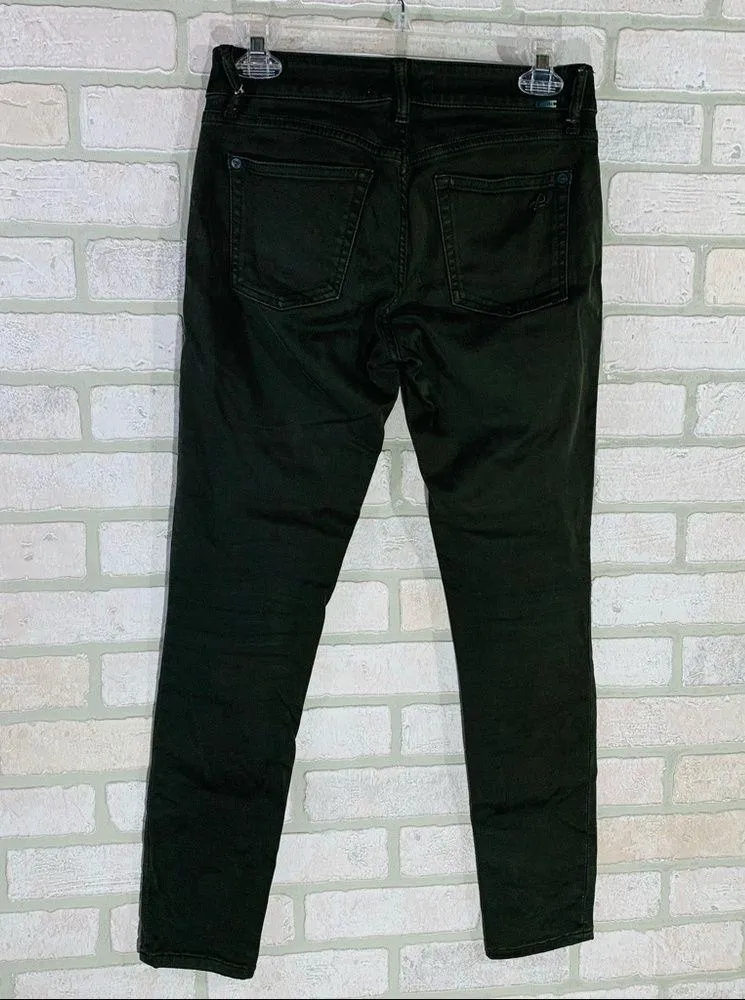 DL1961 Margaux Instasculpt Ankle Skinny Jeans in Shamrock Olive Green Size 26 - Image 9