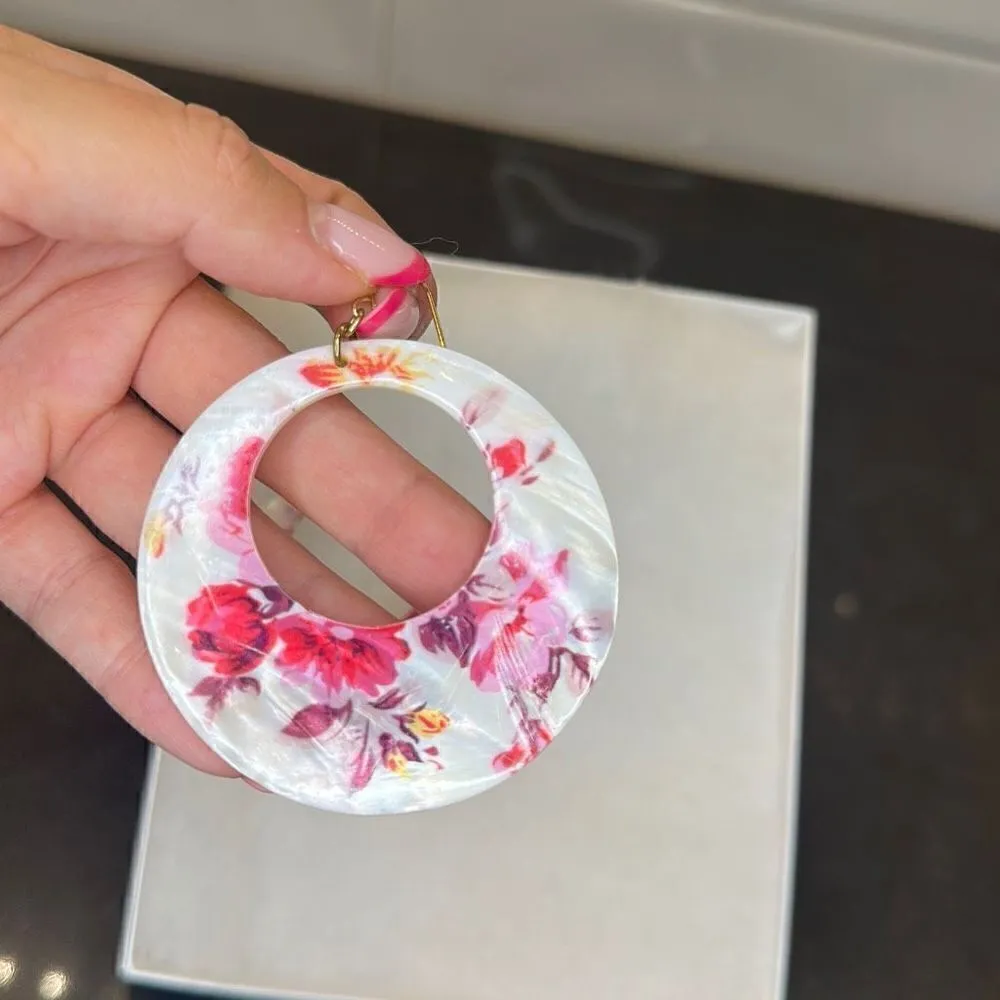 Real Rose Shell Earring- NWOT - Image 4