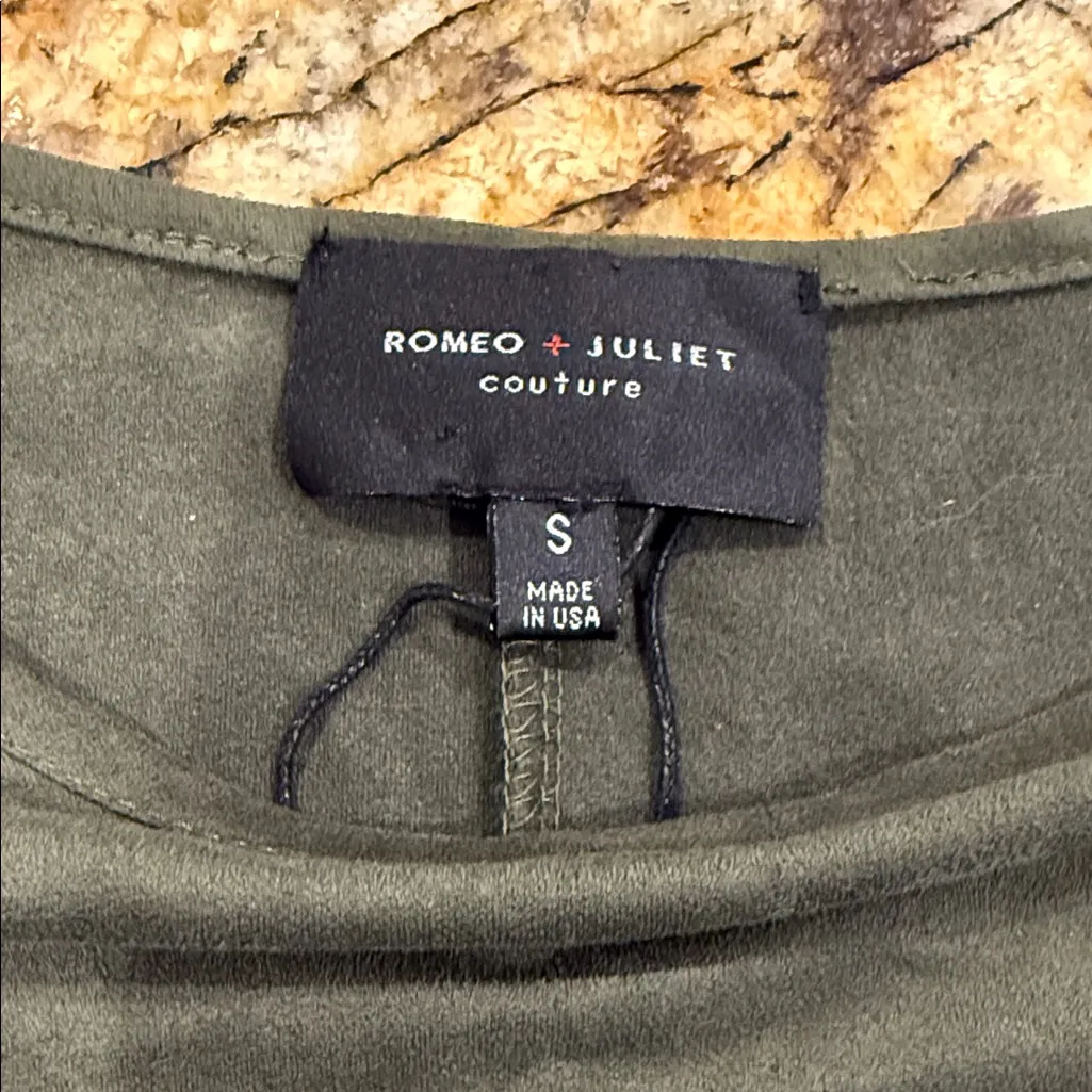 Romeo & Juliet Couture Khaki Fringe Blouse - Image 2