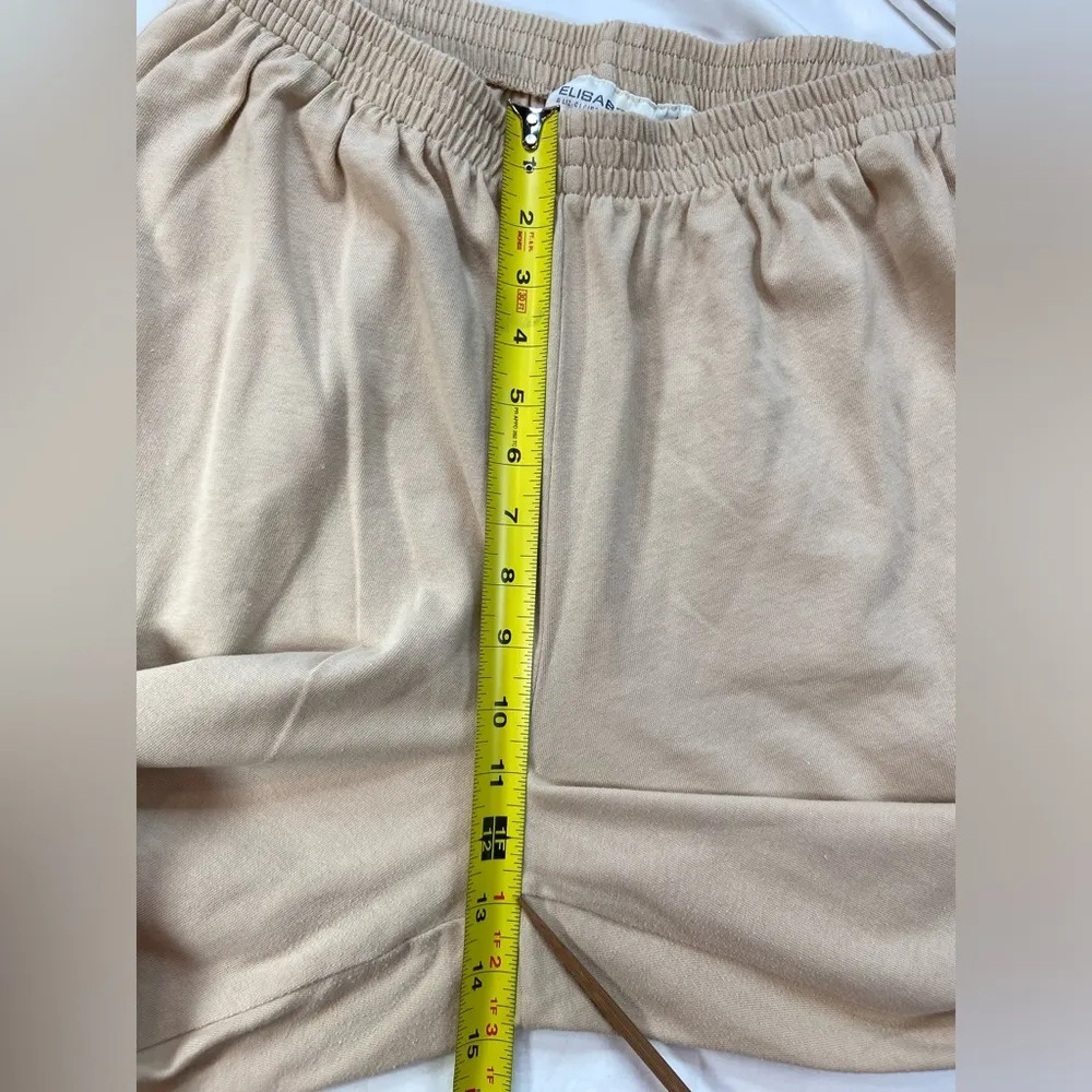 Elisabeth Liz Claiborne relaxed pants, cotton elastic waist, Vintage, size 10 12 Tan - Image 4