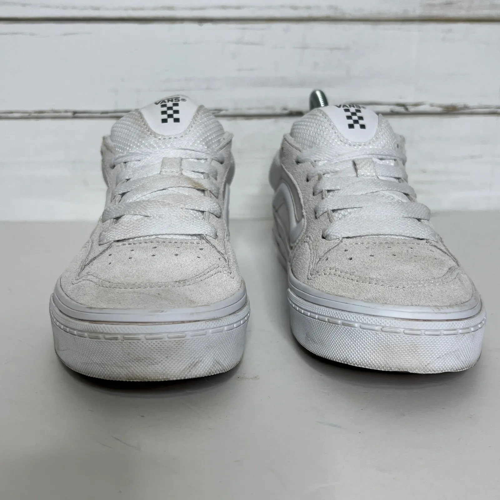 Vans Caldrone Low Top Sneakers White Shoe Size 8 - Image 4