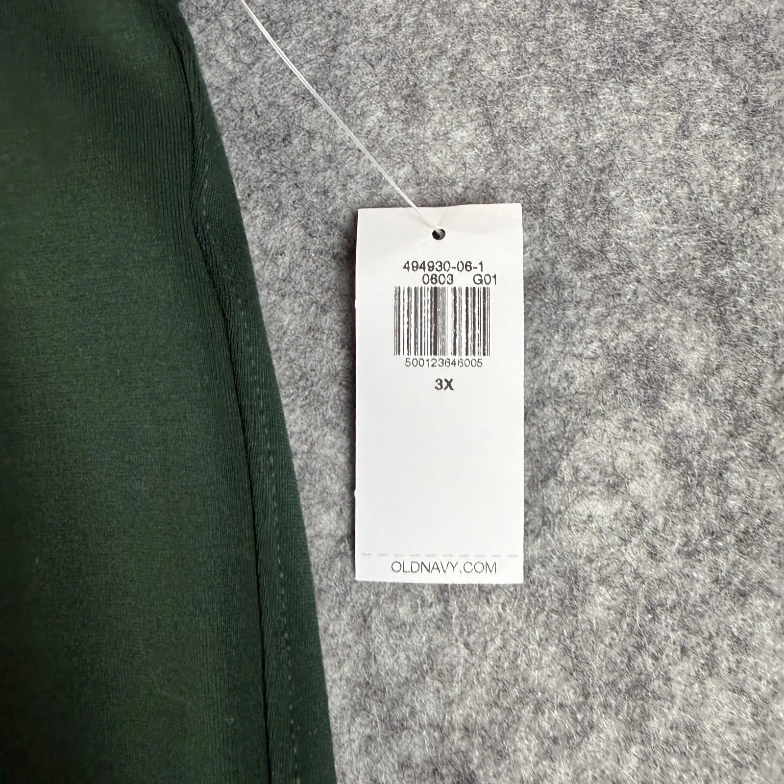 Old Navy Pants Size 3X Green Elastic Waist Stevie Straight‎ High Rise Pointe NWT - Image 3