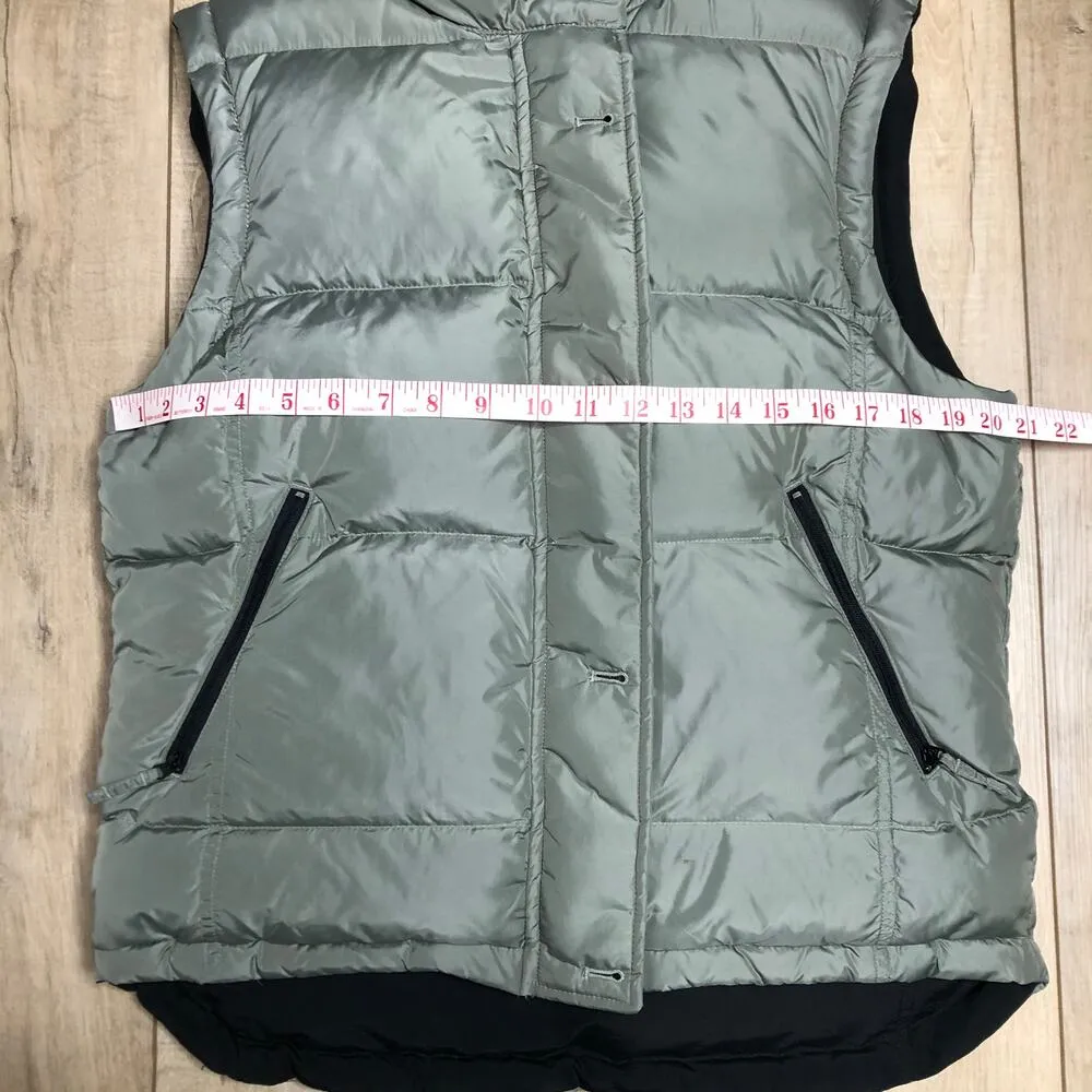 Woolrich Puffer Vest Down Reversible Black Green Size Small - Image 10