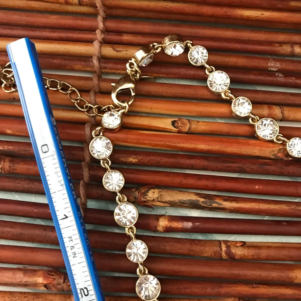 Chico's  Brûlée Crystal & Gold Tone Long Necklace - Image 11