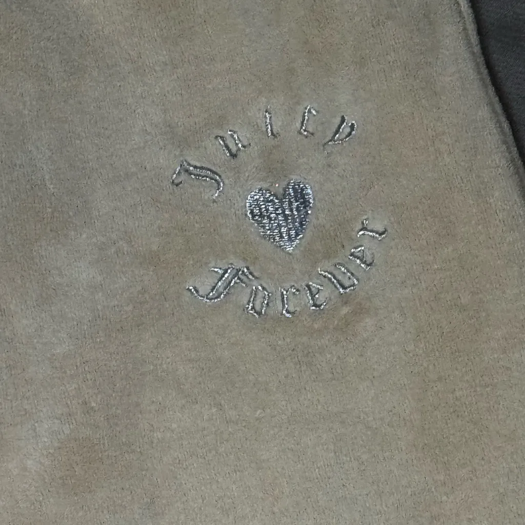 Juicy Couture X Forever 21 Women’s Velour Track Set Tan With Silver Y2K Size M - Image 5