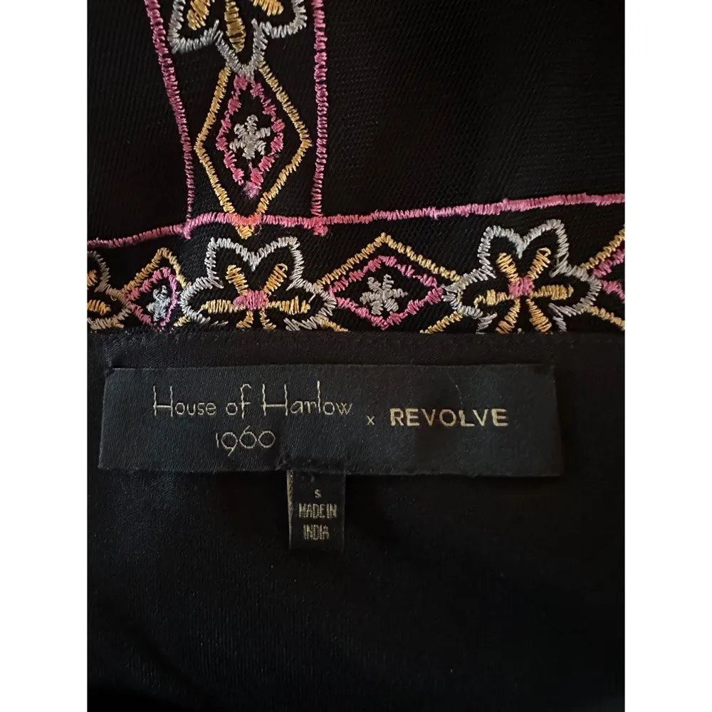1960 x Revolve Andrea Dress Noir Embroidered Maxi Small - Image 5