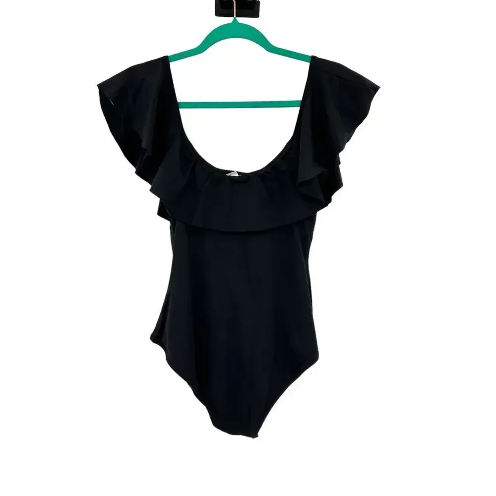 Eberjay Eberjey So Solid‎ Margarita One Piece Swimsuit Black Size Medium - Image 7