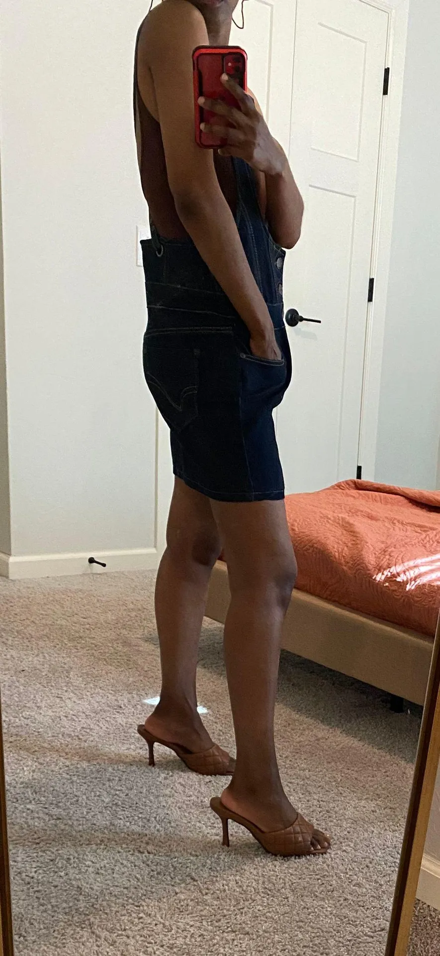 La Chappelle Denim skirt overall dark wash S - Image 9