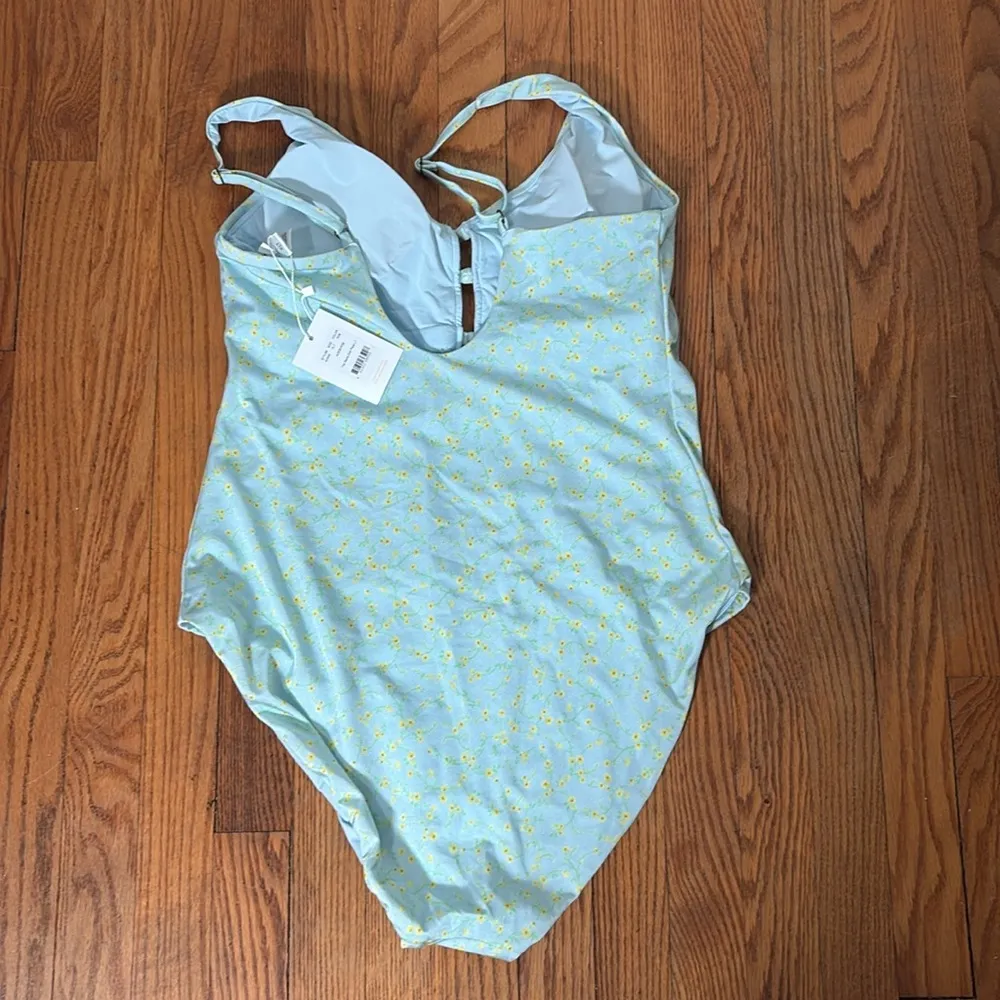 Andie The Mana One Piece LT‎ Swimsuit blue Floral  size XL Tall NWT - Image 4