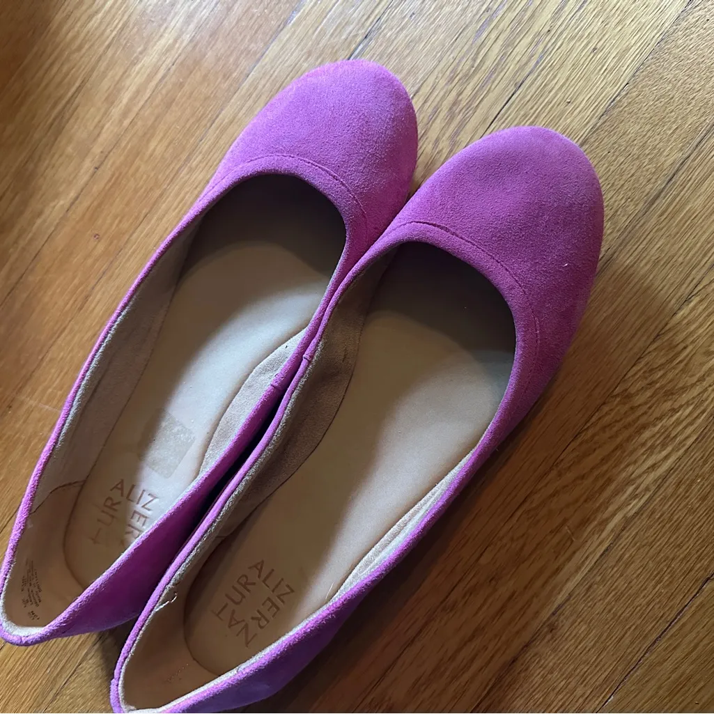 Naturalizer Brittany Ballet Flat in Pink Suede, Size 10N - Image 6