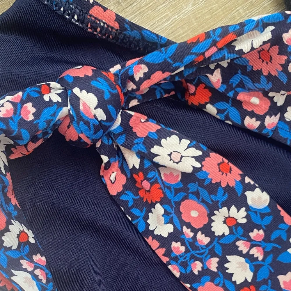 KATE SPADE Botany Bay Floral Print Bikini 2 Piece Swimsuit Bandeau Medium Preppy - Image 14