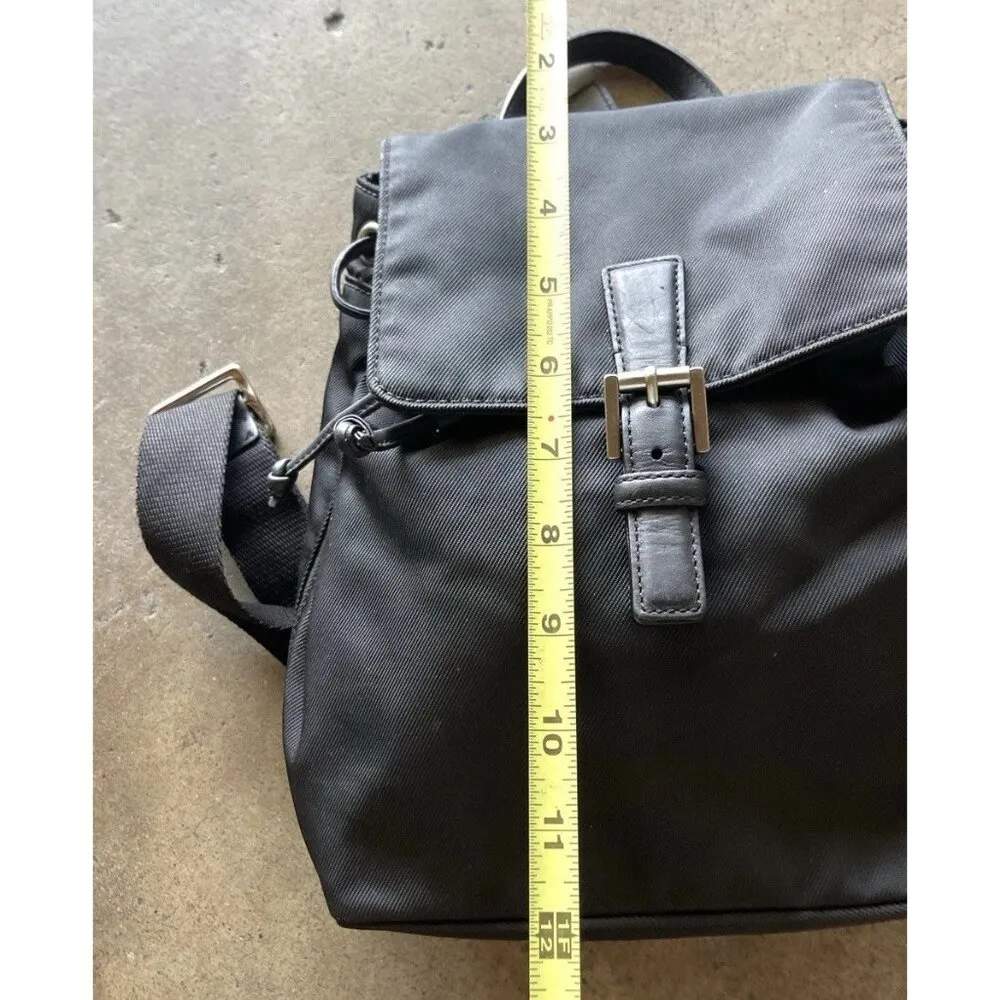 Vintage Coach Black Nylon Mini Backpack Leather Cargo Backpack Travel - Image 3