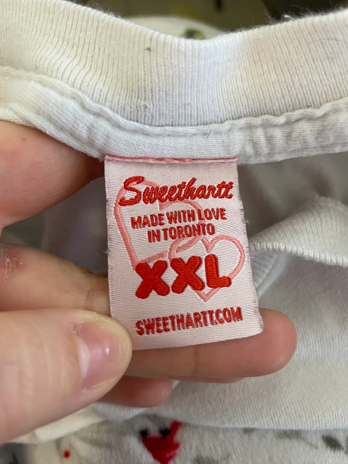 Sweethartt Candy Red Graphic Tee White Size XXL - Image 3