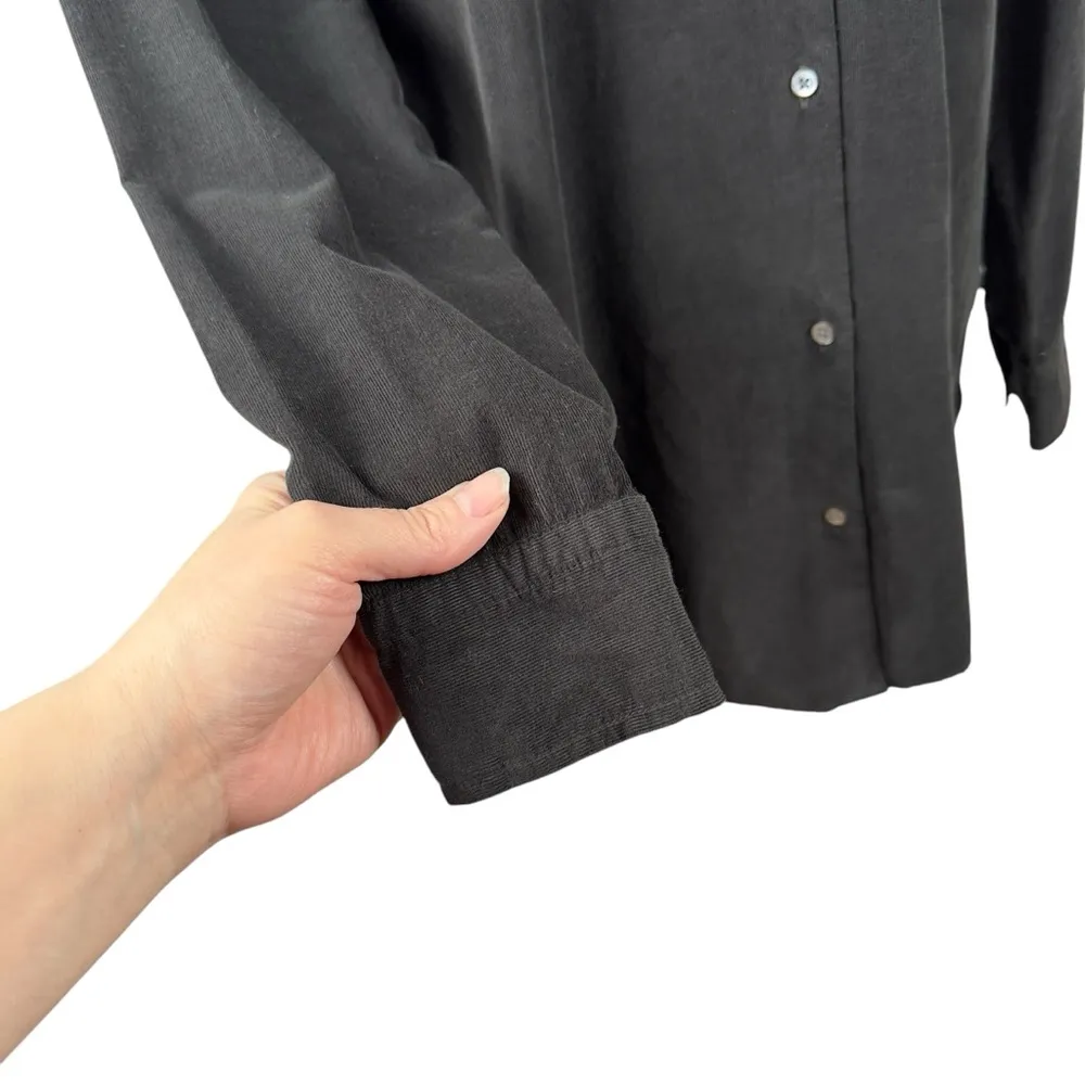 James Perse Corduroy Tunic Shirt Top Womens 2 WKUP3642 Black Long Sleeve​ Career - Image 5