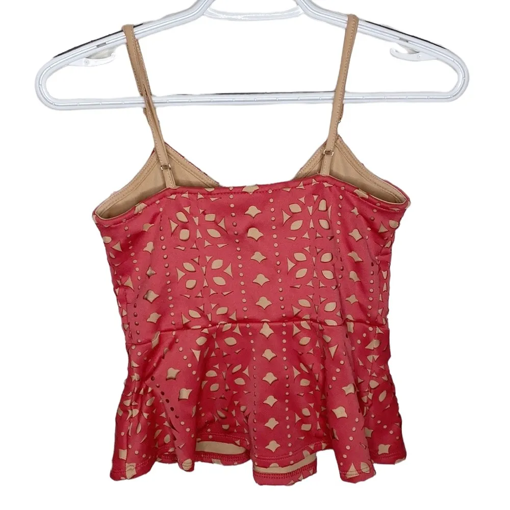 BKE Boutique layered laser peplum tank top size XS - Image 2