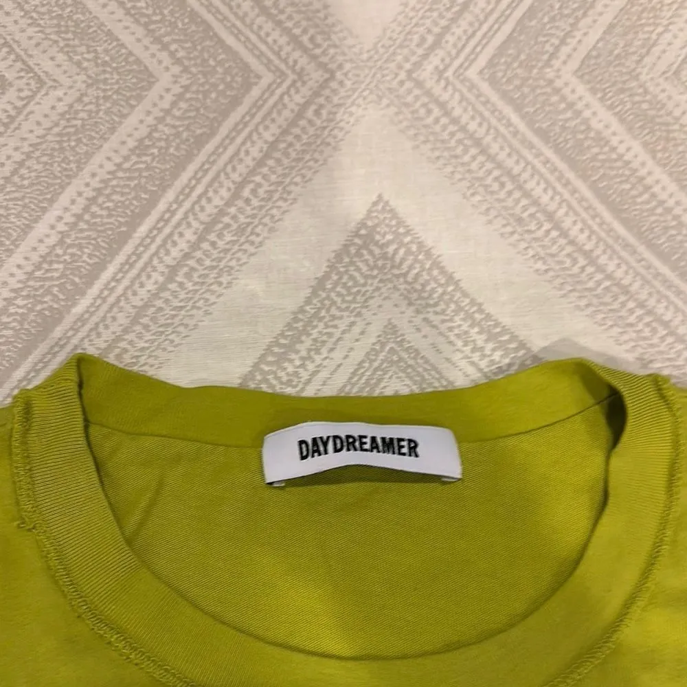 Daydreamer The Cut Rhinestones Reverse GF Tee in Sour Apple Green - Size XS - Image 2