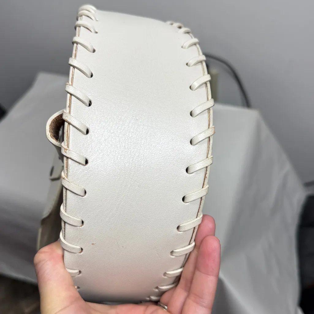 Ecote White BraidedLeather Round Crossbody Western Bag - Image 9