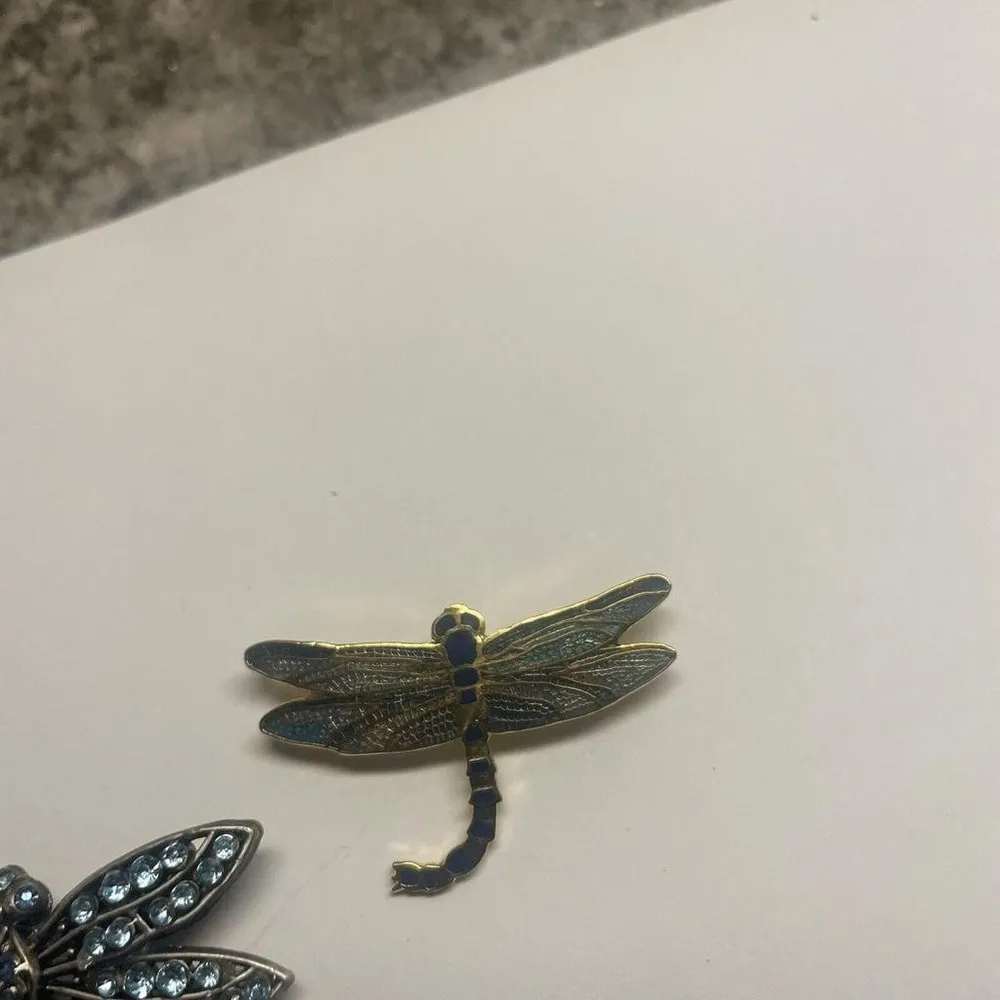 Lot Of 2 Brooch Pins Insects Dragonfly - Image 11